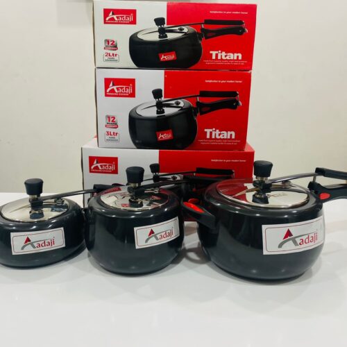 Aadaji Titan Hard Anodized Cooker with Steel Lid