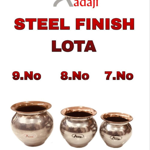 Aadaji Steel Finish Lota