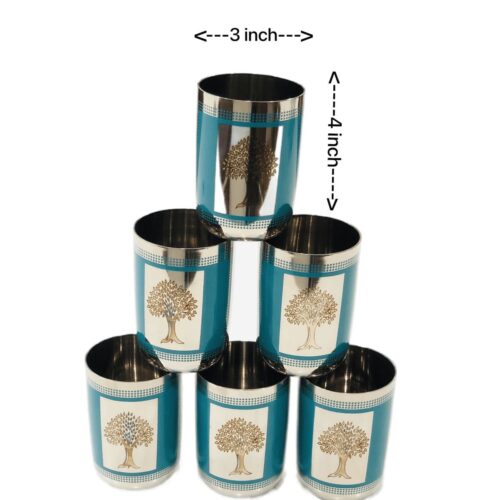 Aadaji Royal Heavy Cotting Glass 6-Pic Set