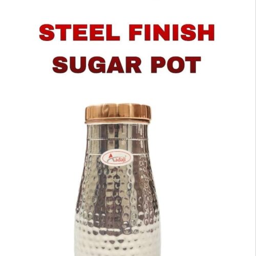 Aadaji Steel Finish Sugar Pot